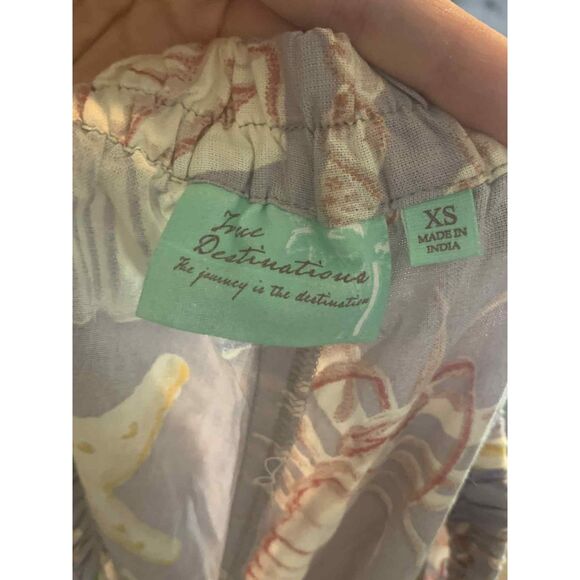 True Destinations Resort Flare Flowy Seashell Coastal Pants, size XS - Picture 3 of 5